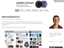 Tablet Screenshot of pricklesandgoo.com